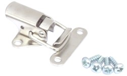 Photo of model train baseboard toggle catch